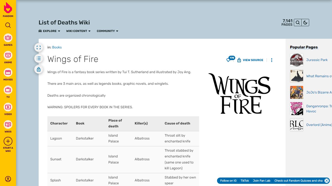 Wings of Fire | List of Deaths Wiki | Fandom
