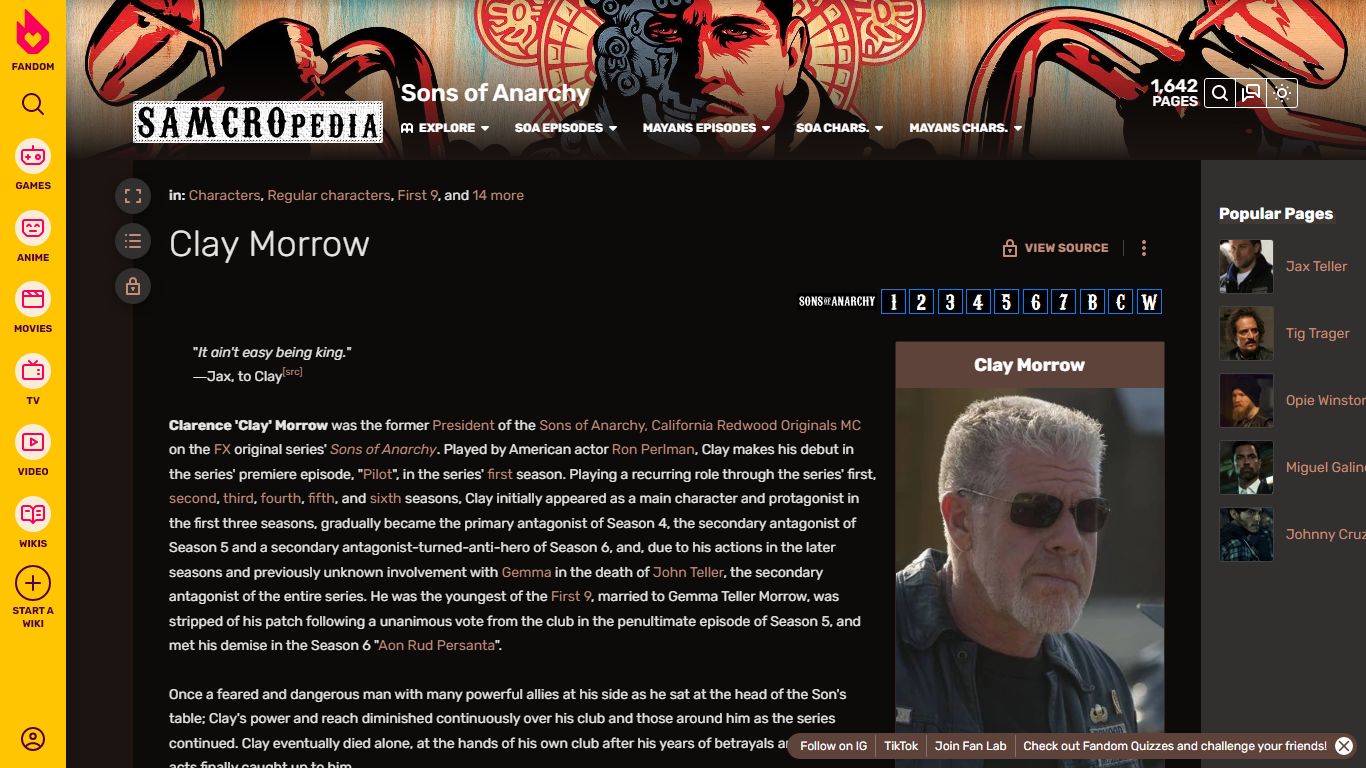 Clay Morrow | Sons of Anarchy | Fandom